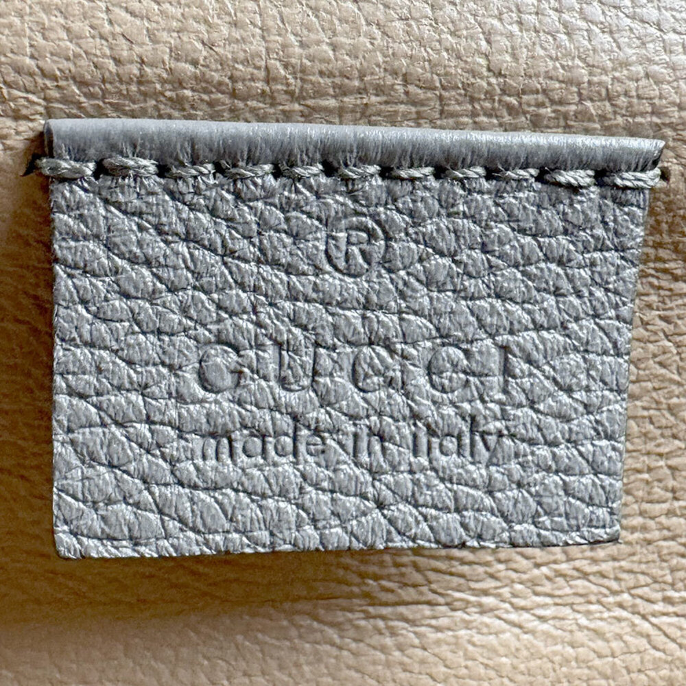 GUCCI Gray Leather Shoulder Bag - Picture 13 of 14